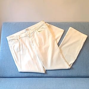 Talbots Velvet White Stretch Casual Pants, sz 14